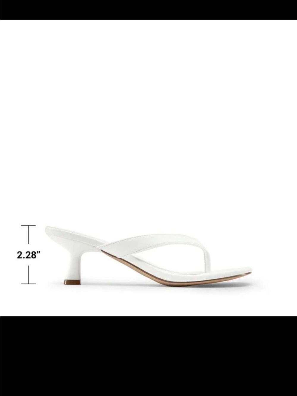 Dream Pairs White Kitten-Heel Thong Mules - Picture 2 of 4